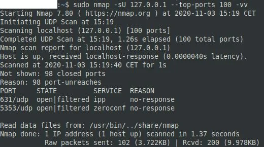 Jak skanować porty Udp za pomocą Nmap