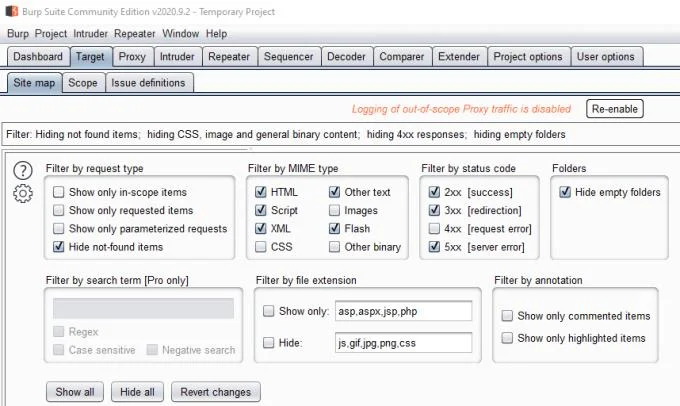 Jak dodać strony internetowe do zakresu docelowego pakietu Burp Suite?