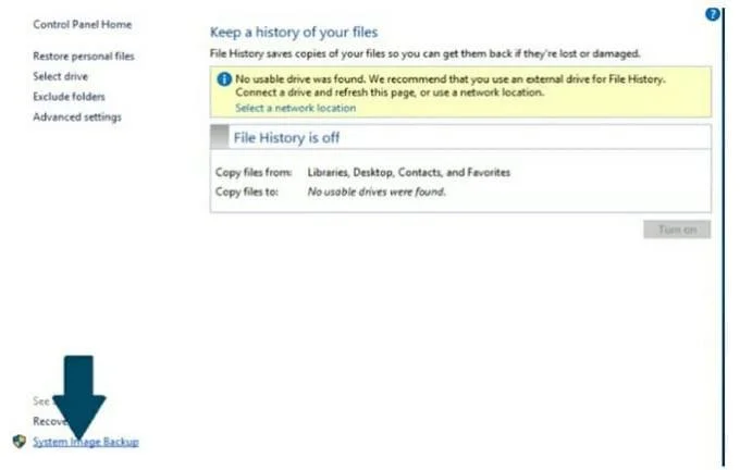 Windows10の完全バックアップを作成する方法