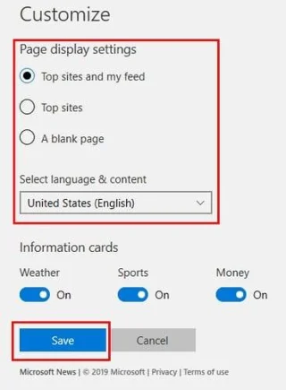 Como personalizar páginas iniciais no Microsoft Edge