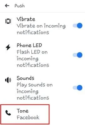 Jak ustawić dzwonek, wiadomości i dźwięki powiadomień na Facebooku w Androidzie?