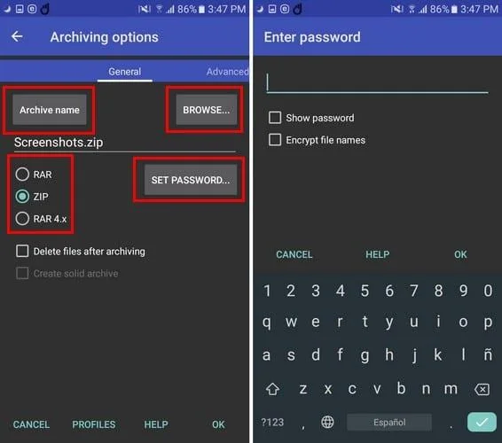 Bestanden comprimeren en decomprimeren op Android