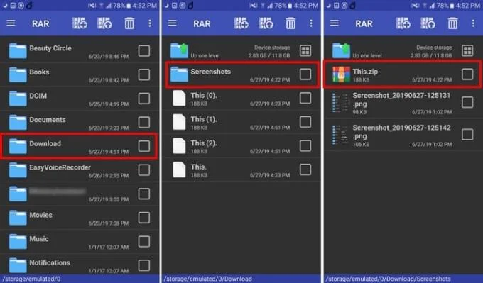Bestanden comprimeren en decomprimeren op Android