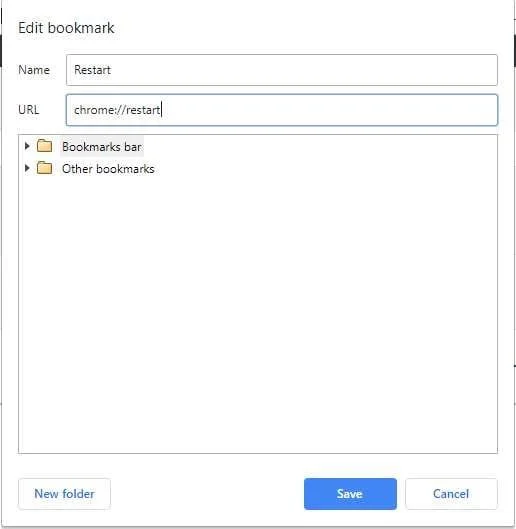 열린 탭을 잃지 않고 Chrome을 빠르게 다시 시작하십시오.