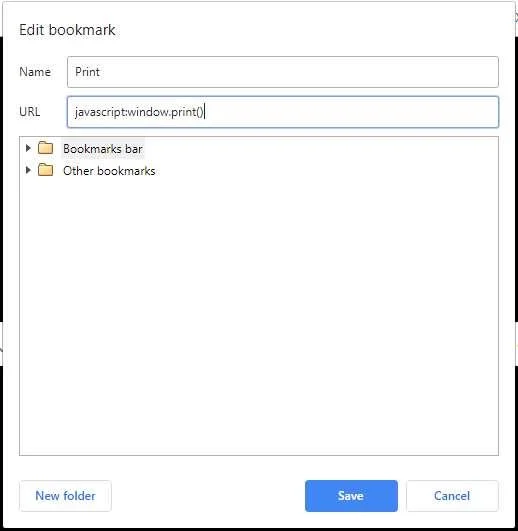 Como adicionar o botão Imprimir à barra de favoritos no Google Chrome Como adicionar o botão Imprimir à barra de favoritos no Google Chrome