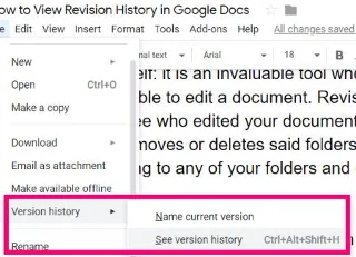 Jak wyświetlić historię wersji w Dokumentach Google
