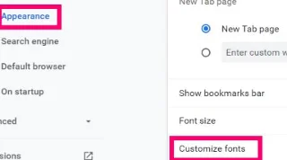 如何更改 Google Chrome 中的字體