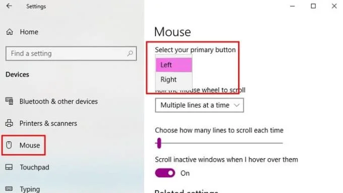 Qué hacer cuando el botón izquierdo del mouse no funciona en Windows 10