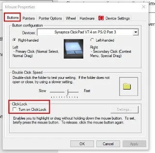 Qué hacer cuando el botón izquierdo del mouse no funciona en Windows 10