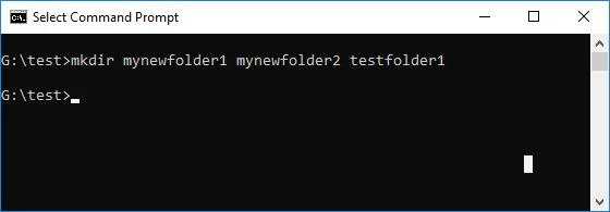 Windows: Tạo thư mục từ dòng lệnh