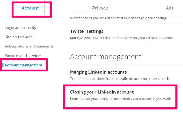 Jak usunąć swoje konto LinkedIn LinkedIn