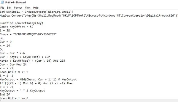 Windows10のプロダクトキーを見つける方法