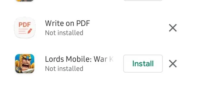 Google Play: app-downloadgeschiedenis wissen Clear