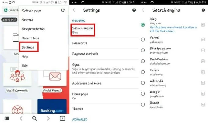 Hoe Vivaldi Browser op Android te gebruiken