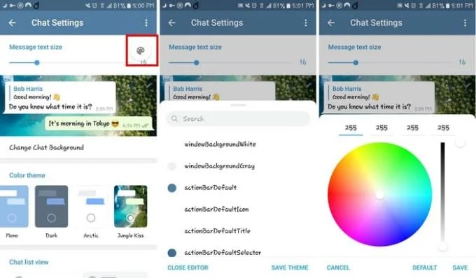 Hoe u uw eigen thema kunt maken in Telegram