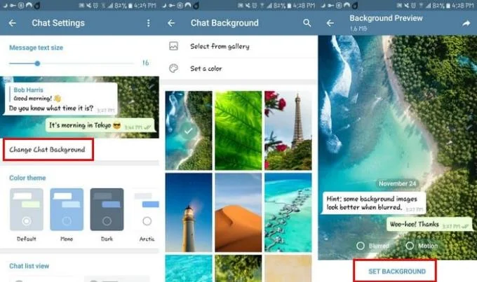 Hoe u uw eigen thema kunt maken in Telegram