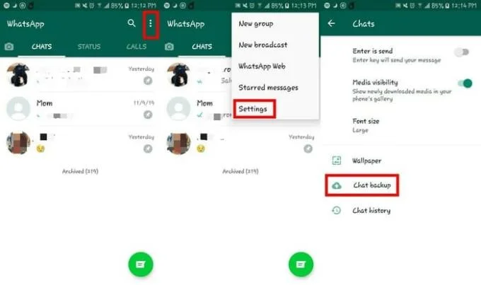 WhatsAppとテレグラムデータをバックアップする方法