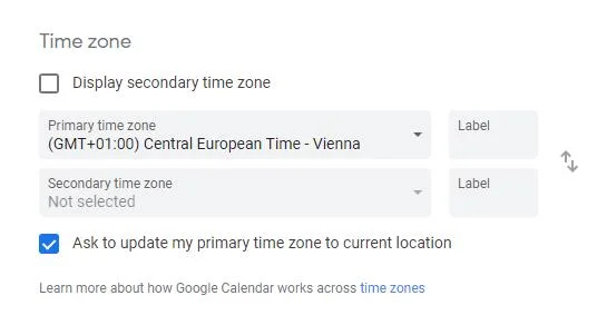 Jak zmienić strefę czasową Gmaila
