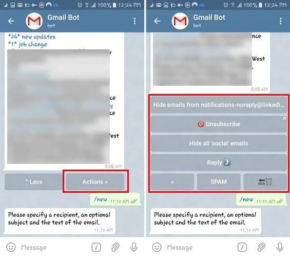 Android：電報を介してGmailのメールにアクセスする
