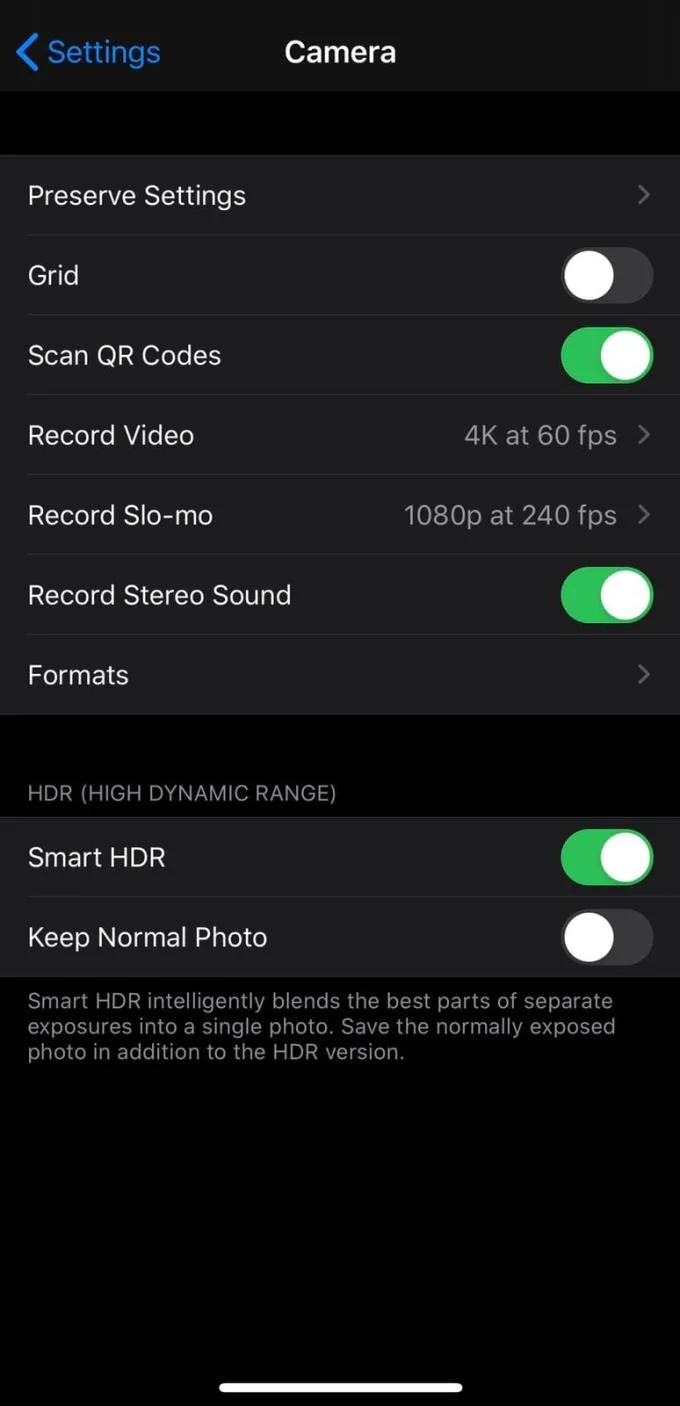 iPhone: Zmień rozdzielczość nagrywania wideo