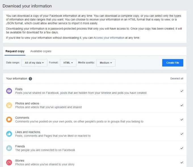 Jak uzyskać dostęp do swoich danych na Facebooku?