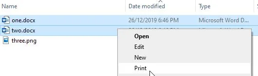 Windows: Imprimir contenido del directorio