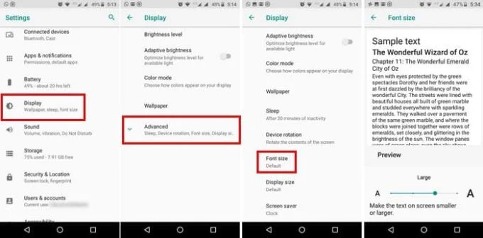 Lettertype aanpassen op Android