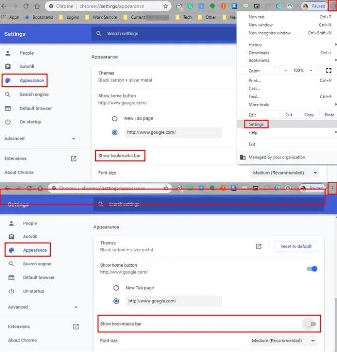 Jak ukryć/pokazać zakładki w Chrome i Firefox