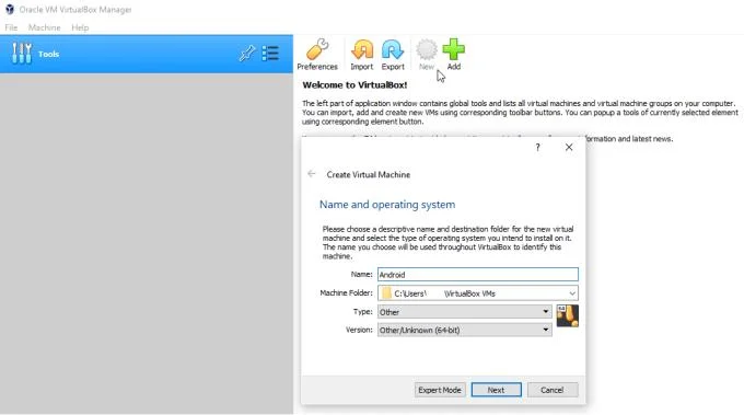 Hoe Android op Virtualbox te installeren