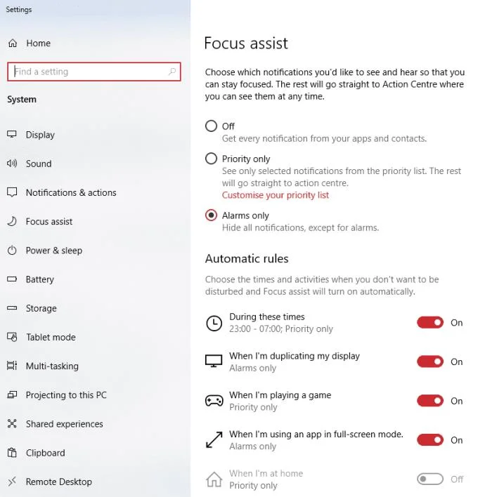 Windows 10：「静かな時間」とは何ですか？