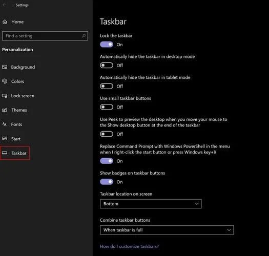 Cách tùy chỉnh thanh tác vụ Windows 10
