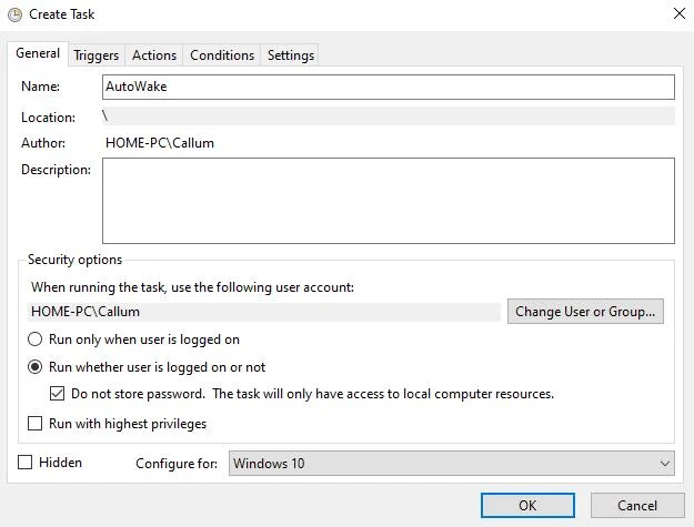 Lên lịch tự động đánh thức Windows 10 từ chế độ ngủ