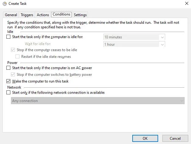 Lên lịch tự động đánh thức Windows 10 từ chế độ ngủ