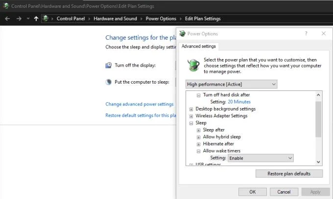 Lên lịch tự động đánh thức Windows 10 từ chế độ ngủ