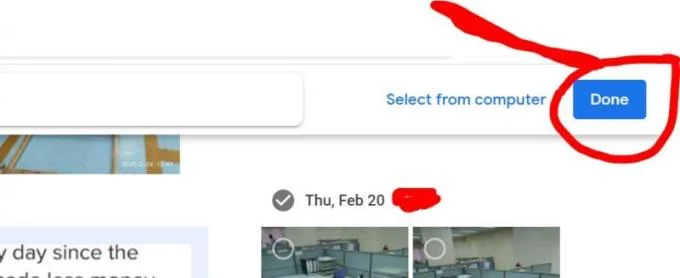 Importando Google Fotos para uma unidade USB