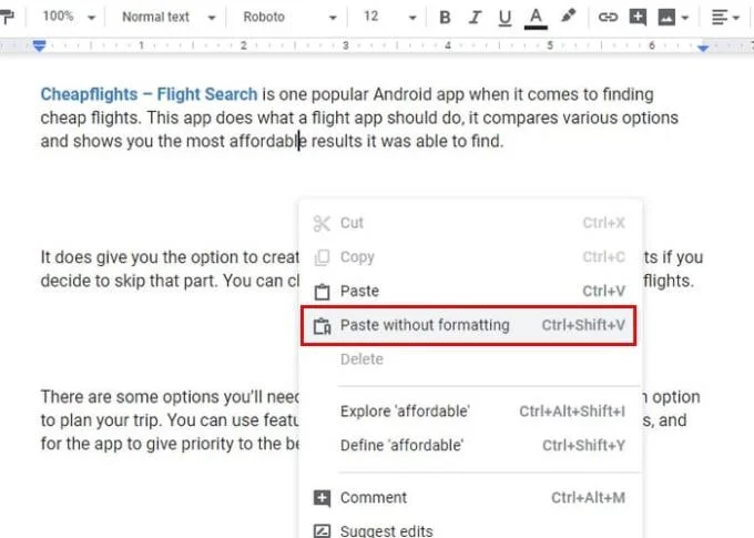 Dokumenty Google: usuń hiperłącza