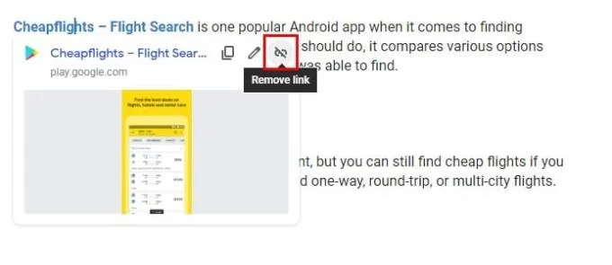 Dokumenty Google: usuń hiperłącza