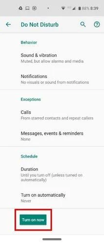 Android Pie: Cách quản lý tính năng Không làm phiền