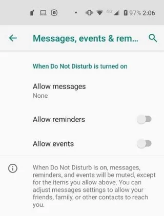 Android Pie: Cách quản lý tính năng Không làm phiền