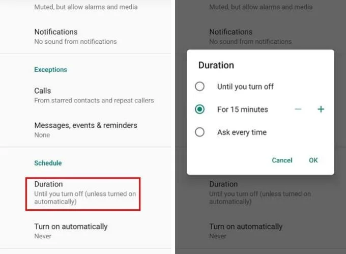 Android Pie: Cách quản lý tính năng Không làm phiền