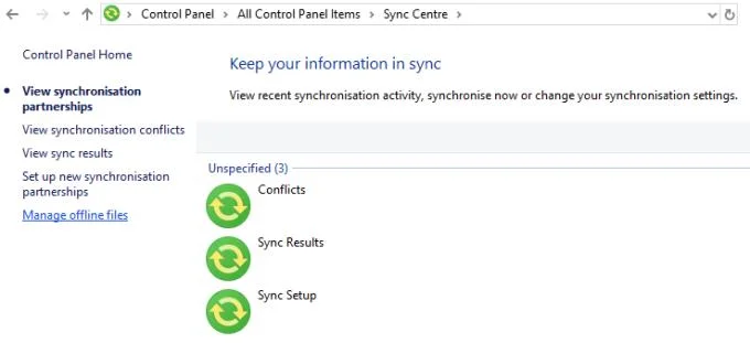 Cách bật hoặc tắt tệp ngoại tuyến trong Windows 10