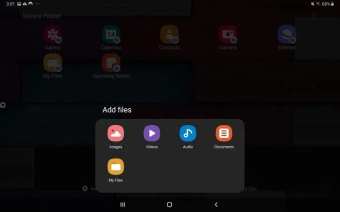 Inhoud toevoegen aan beveiligde Samsung-mappen