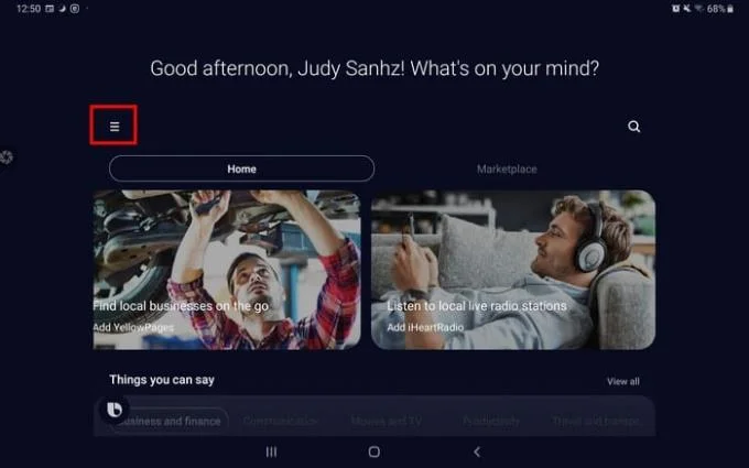 Samsung Galaxy Tab S5e：BixbyHomeのセットアップと使用