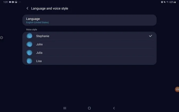 Samsung Galaxy Tab S5e：BixbyHomeのセットアップと使用
