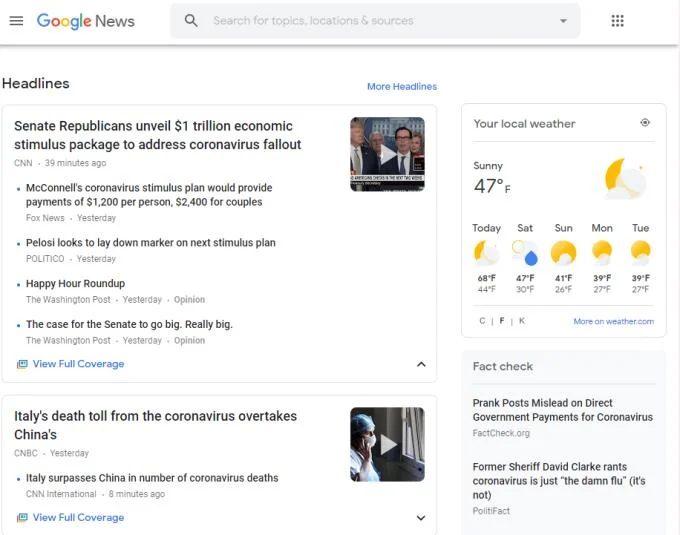 Jak spersonalizować kanał Google News