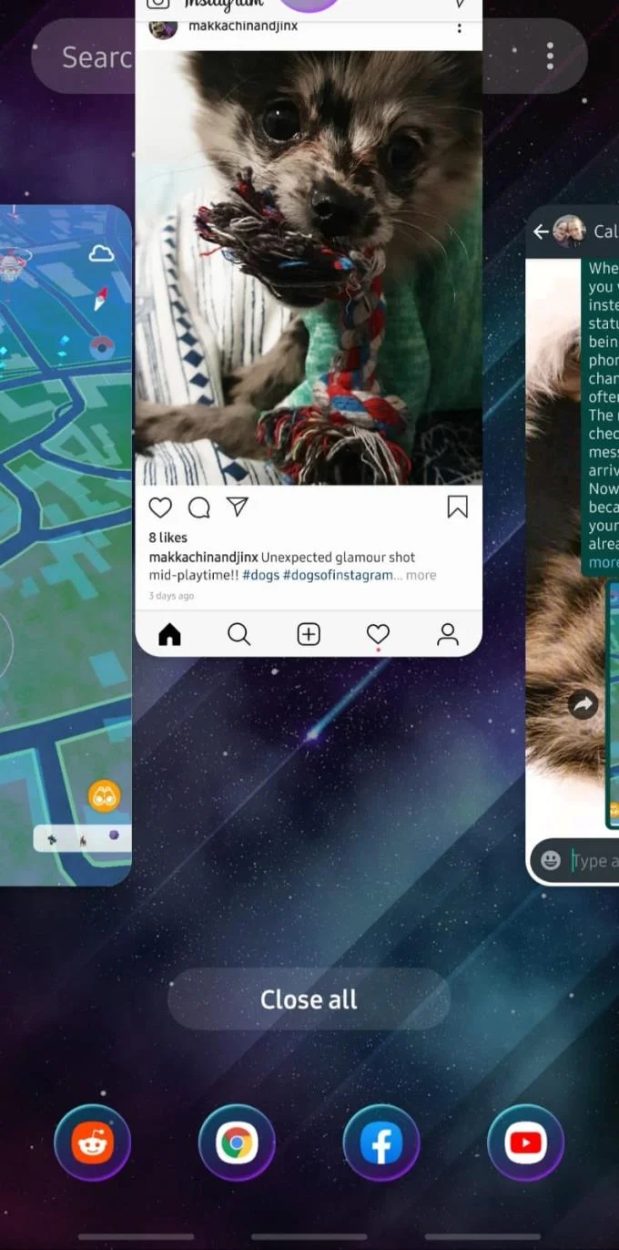 Galaxy S10e: Apps sluiten