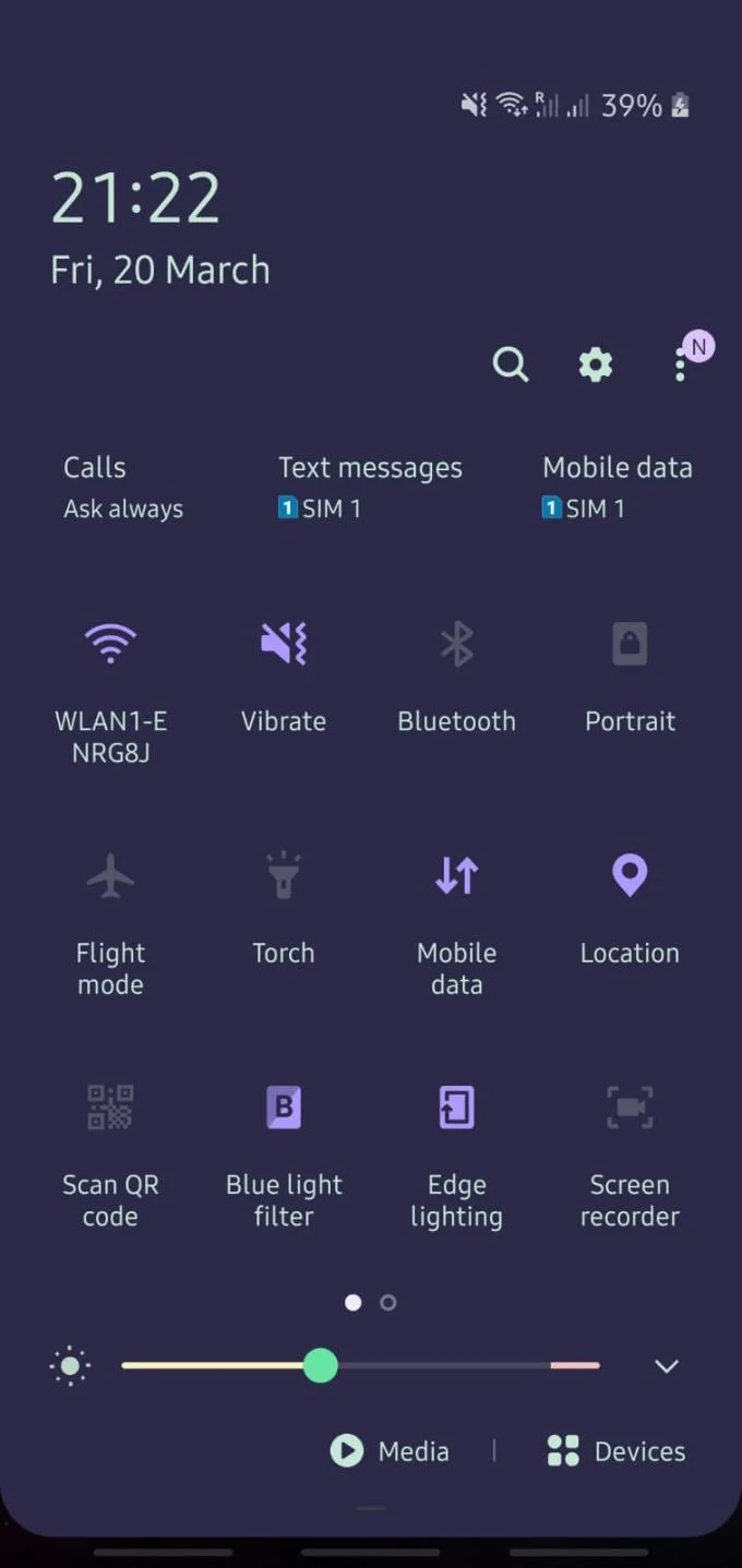 Galaxy S10e: enciende la linterna