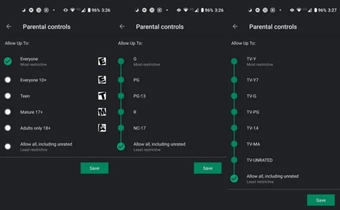 Ouderlijk toezicht instellen in Google Play