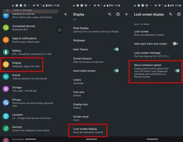 Hoe de vergrendelingsmodus in Android Pie in te schakelen