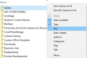 Windows 10: แสดงขนาดของโฟลเดอร์